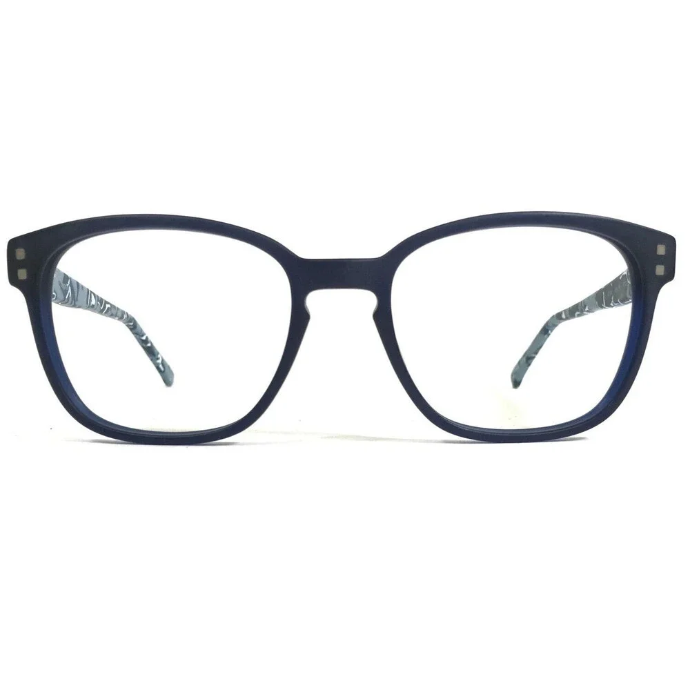 Prodesign Eyeglasses Frames 4718 c.9121 Matte Navy Blue Square Marble 53-19-140